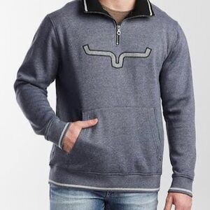 Kimes Ranch Men's Blue Filmore Quarter Zip-Up Sweater Size XLarge-Brand New